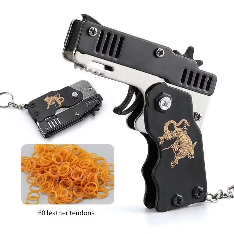 Home Security Gun - Mini Pistola de Gomas Elásticas con