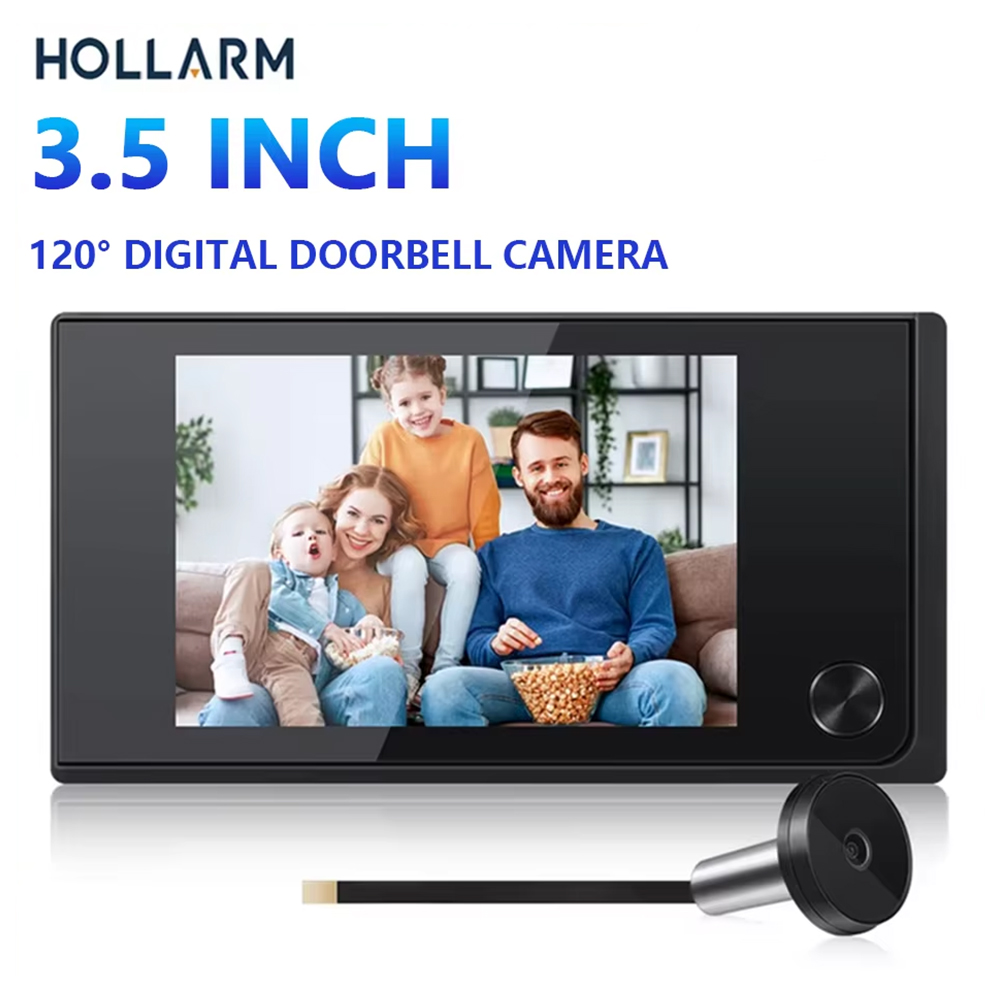 Peephole Camera Viewer - Hollarm-cámara con timbre inalámbrico de 3,5