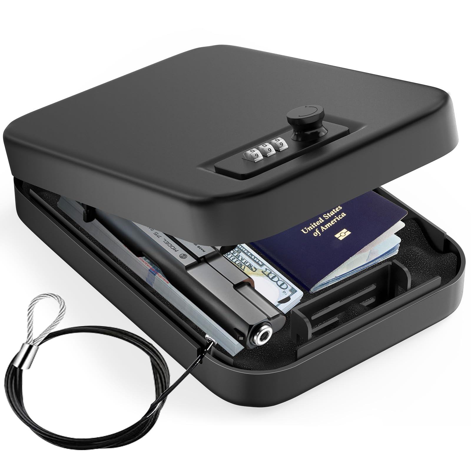Home Security Gun - Caja de seguridad Personal con cerradura