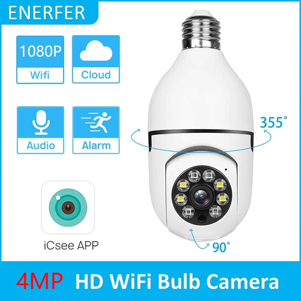 Home Security Ai - Cámara de videovigilancia para interiores, Bombilla