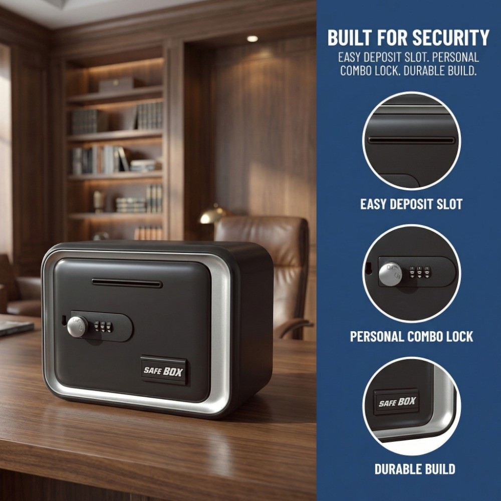 Home Security Packages - Hucha con Cerradura de Contraseña para