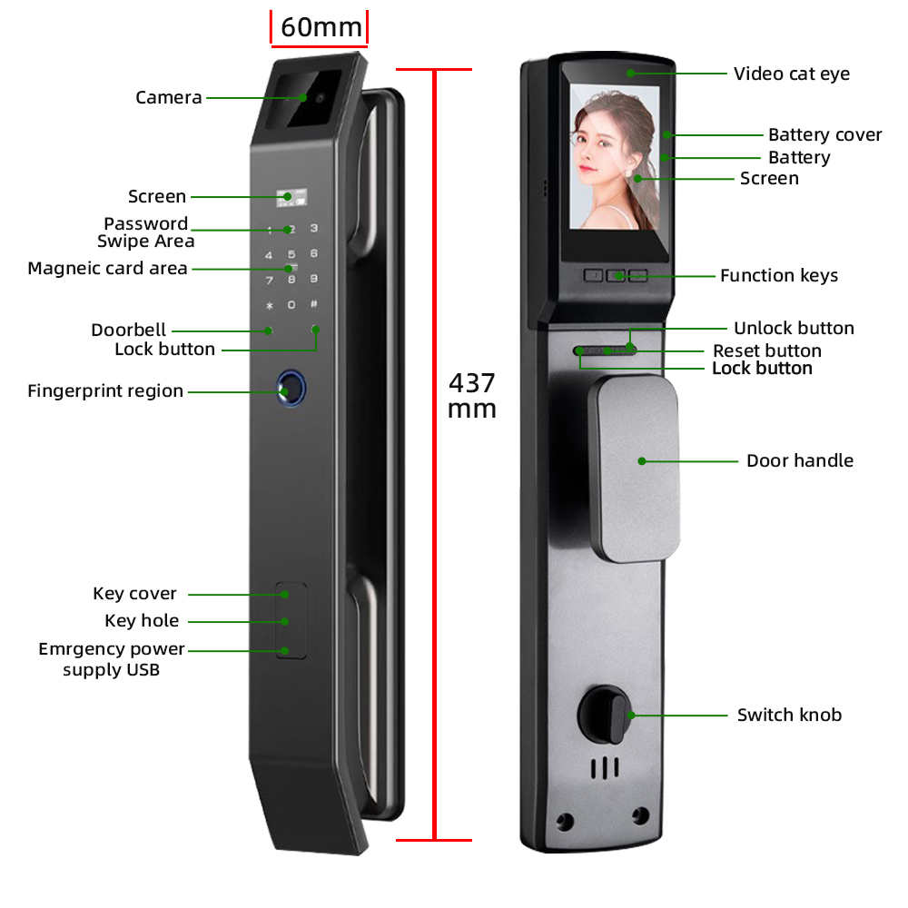 RAYKUBE DF14 Tuya WiFi 3D reco - Peephole Camera Viewer reseña y precio