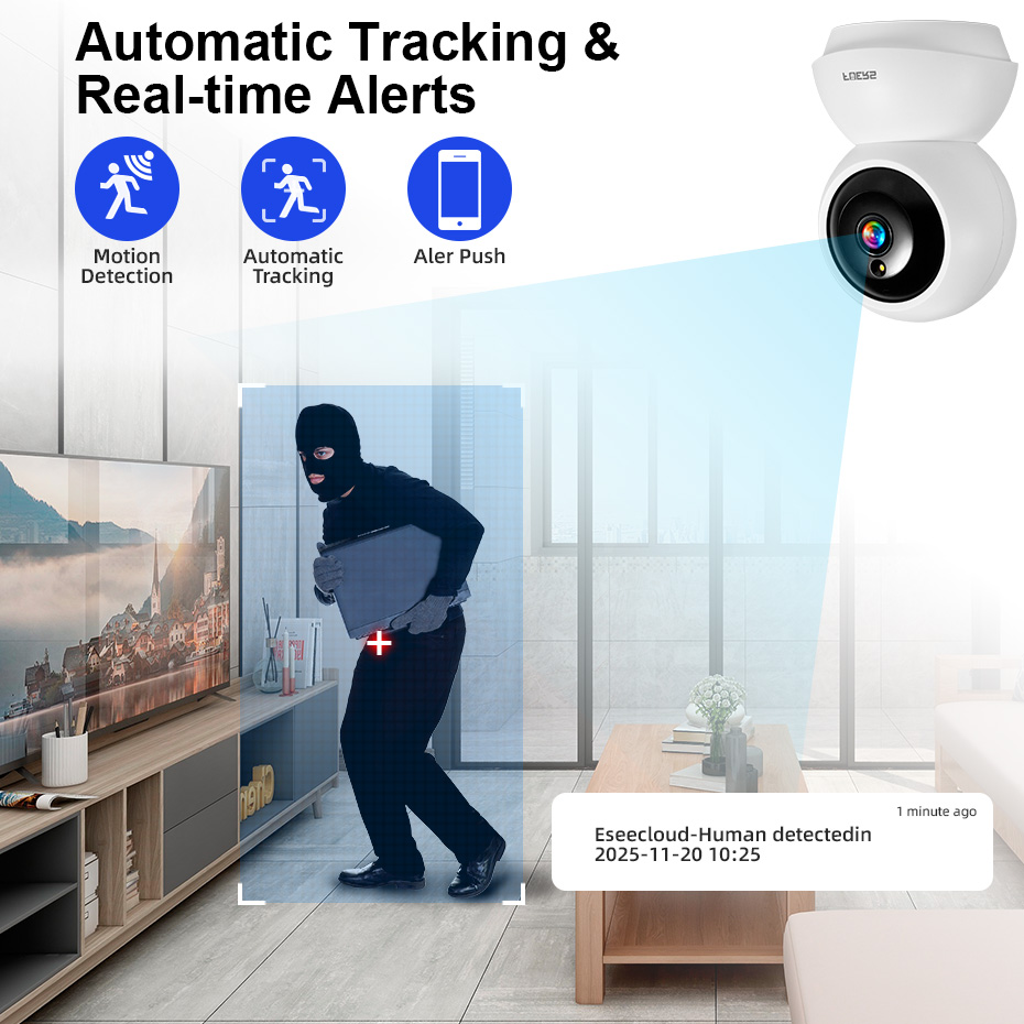 Cámara WiFi Fuers de 5MP, cáma - Home Security Ai reseña y precio