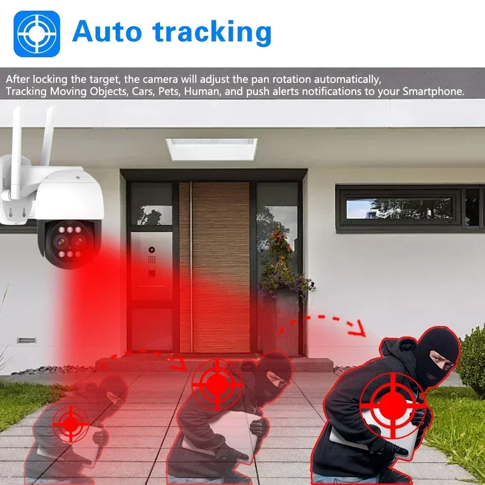 Cámara de seguridad IP PTZ 4K  - Home Security Ai reseña y precio