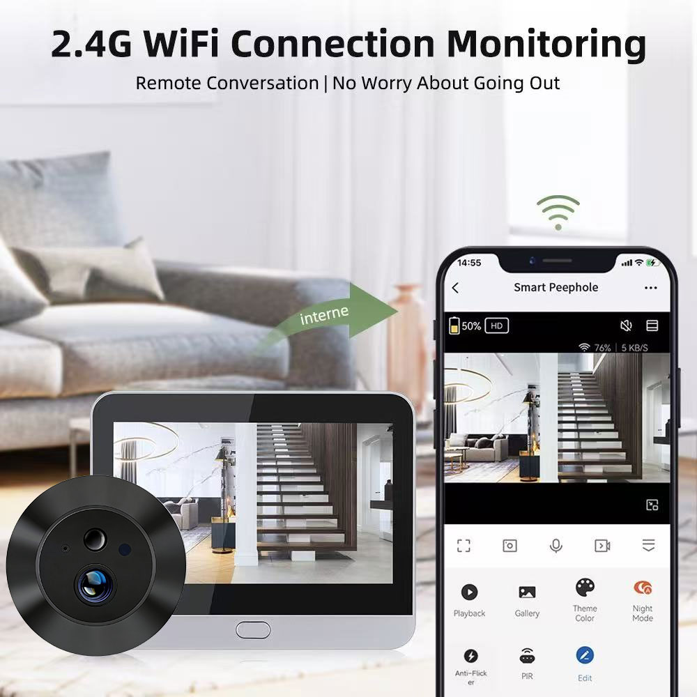 Mirilla Digital Inteligente Wi - Peephole Camera Viewer reseña y precio