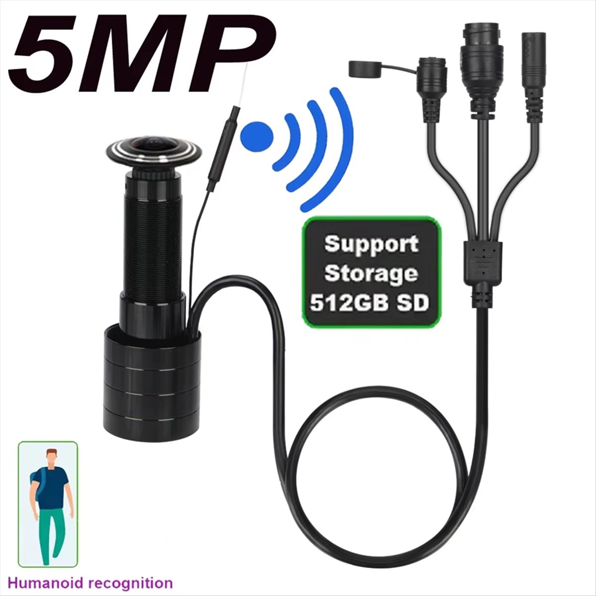 Cámara IP POE ABNH 5MP para Mi - Peephole Camera Viewer reseña y precio