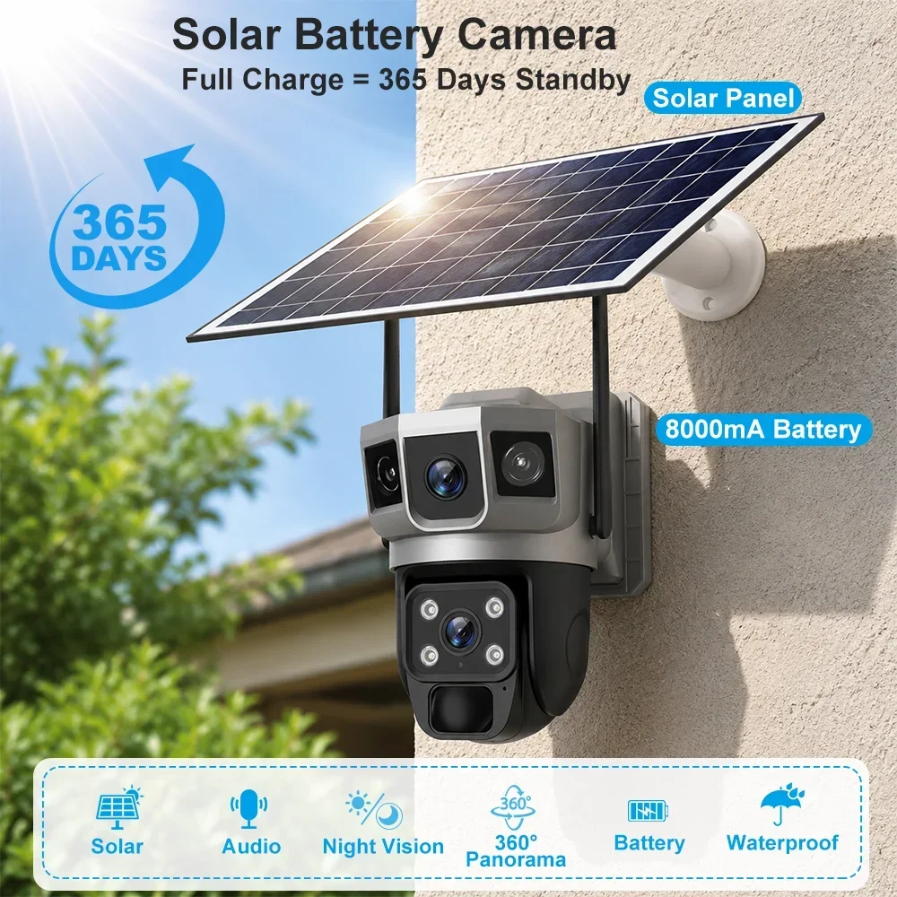 Cámara V380 4K con 3 Pantallas - Home Security Packages reseña y precio