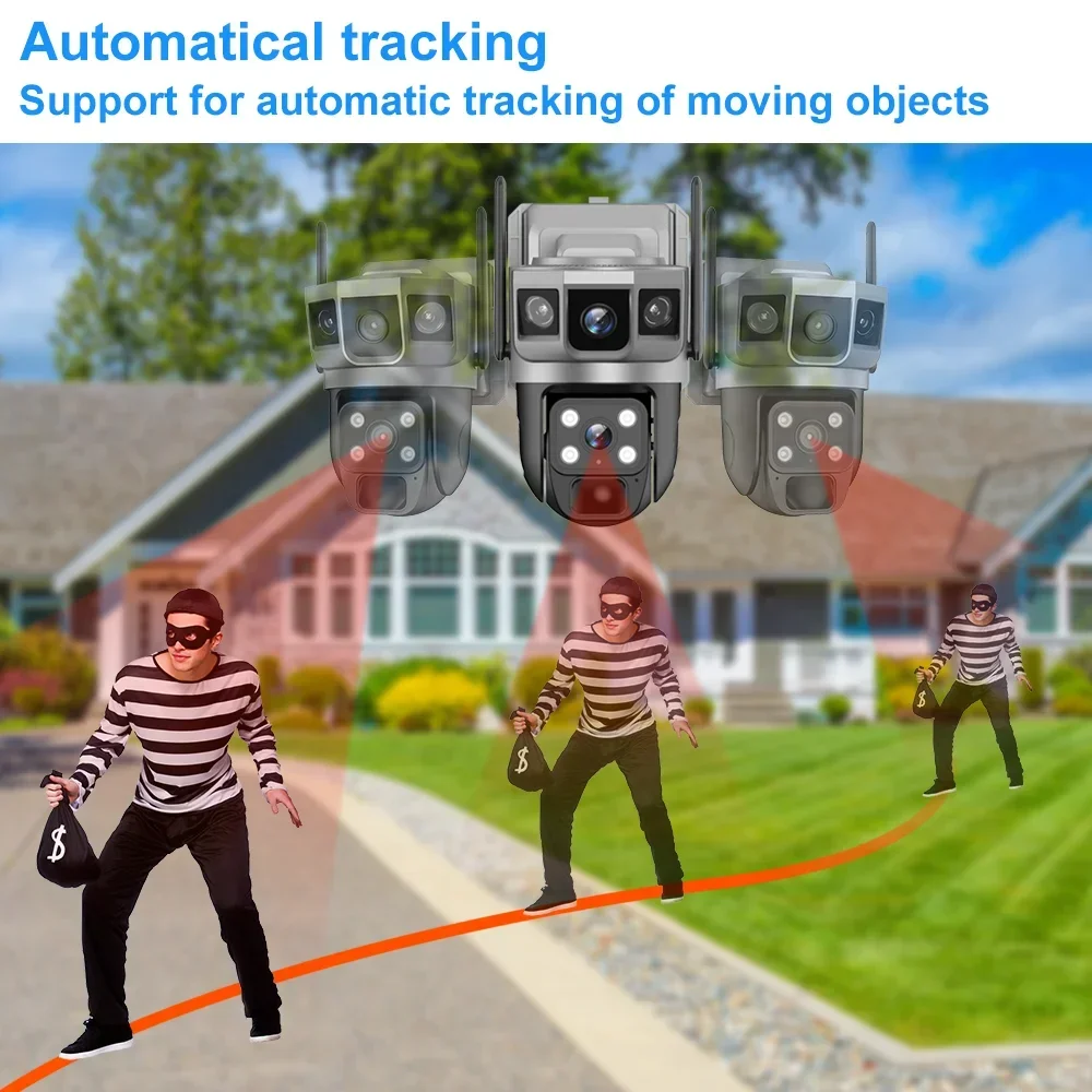 Cámara V380 4K con 3 Pantallas - Home Security Packages reseña y precio