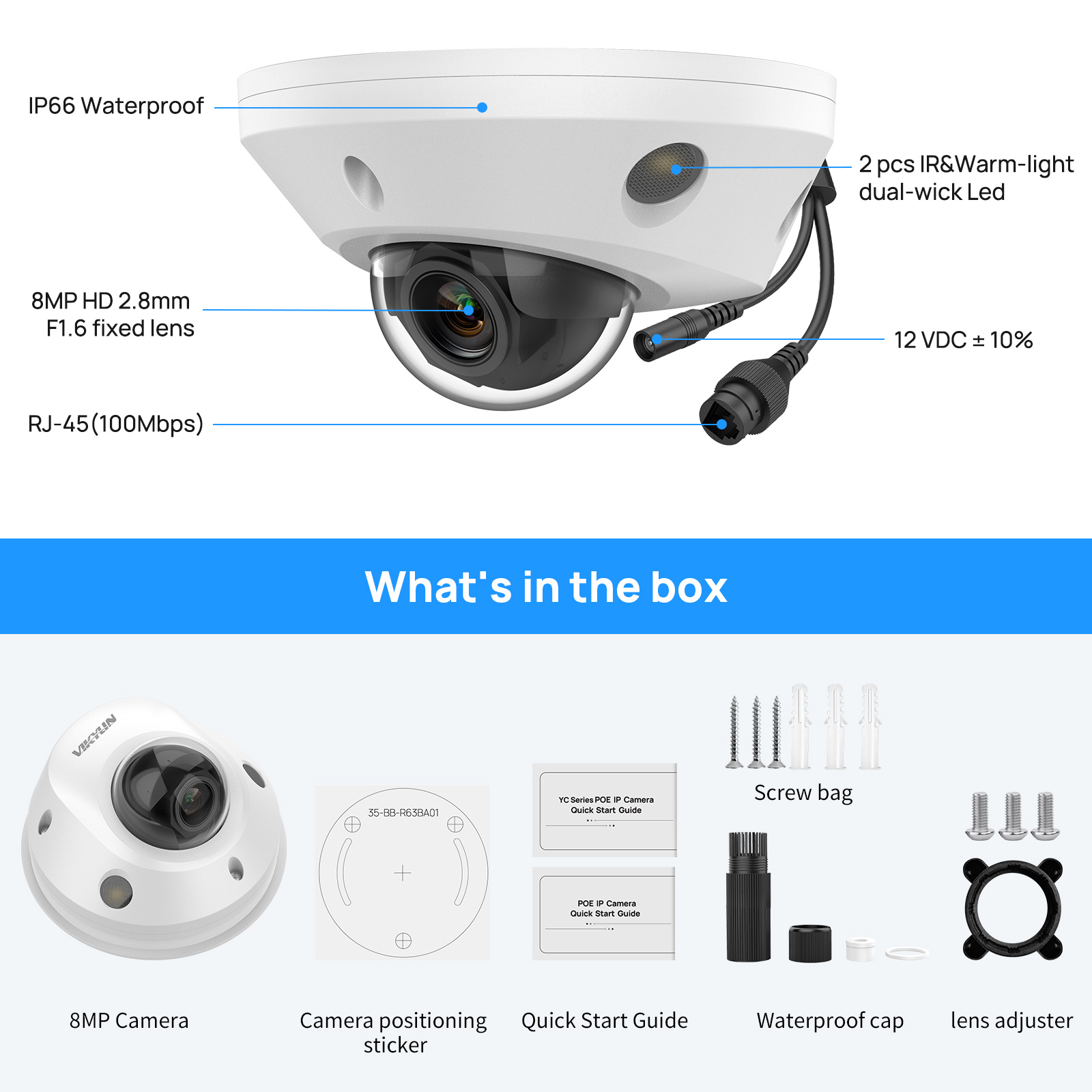 Cámara IP ojo de pez 4K 8MP PO - Home Security Hikvision reseña y precio