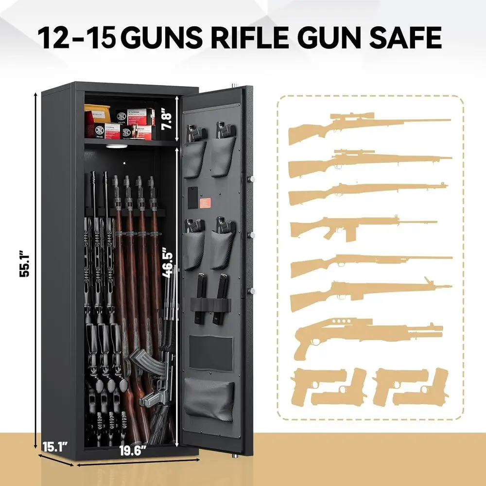 Caja Fuerte para 12-15 Rifles, - Home Security Gun reseña y precio